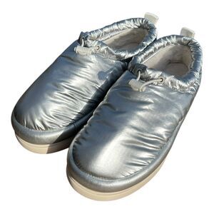 Ugg Women’s Maxi Clog Platform Slip On Shoes Silver Sz 10 New no box Space